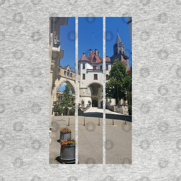 Sigmaringen castle in the Baden-Wurttemberg. Residence of the Hohenzollern earls and princes. It stands on the hill known as Castle Rock. Sunny summer day. Germany (vertical) by fabbroni-art